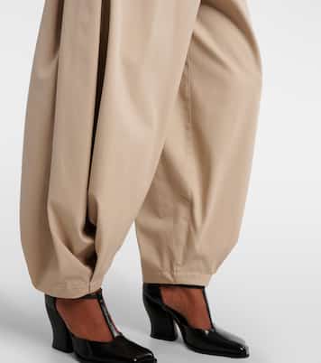 Cotton and silk twill balloon pants | Loewe