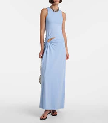 Cutout cotton-blend maxi dress | Rabanne