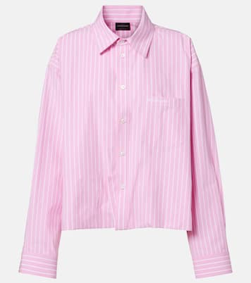 Striped cotton poplin shirt | Balenciaga