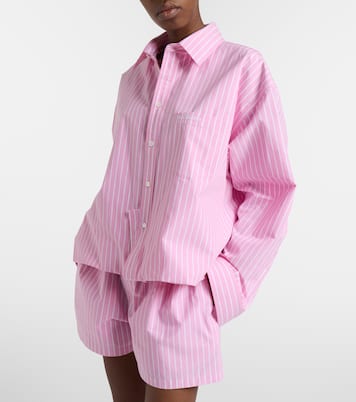 Striped cotton poplin shirt | Balenciaga