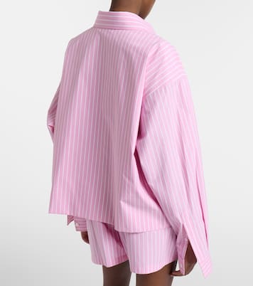 Striped cotton poplin shirt | Balenciaga