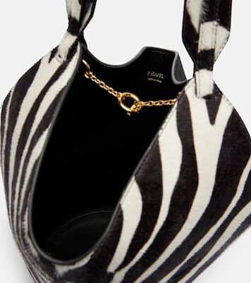 Sac Lotus Mini en cuir façon poulain et daim | Khaite