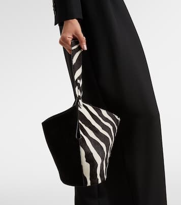 Sac Lotus Mini en cuir façon poulain et daim | Khaite