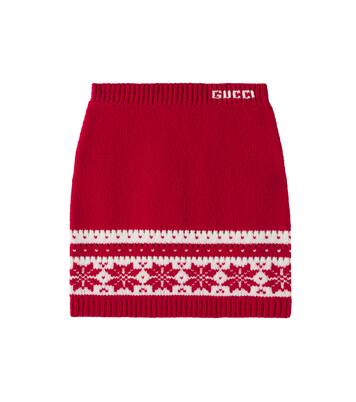 Fair Isle wool skirt | Gucci Kids