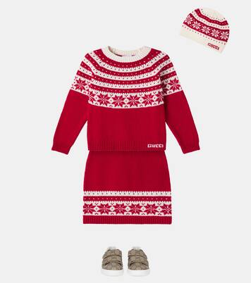 Fair Isle wool skirt | Gucci Kids