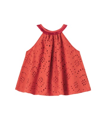 Cleo broderie anglaise cotton top | Poupette St Barth Kids