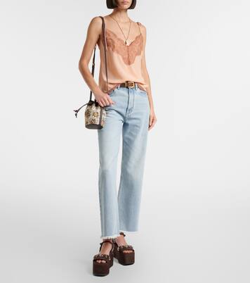 Verzierte Plateausandalen aus Veloursleder | Valentino Garavani