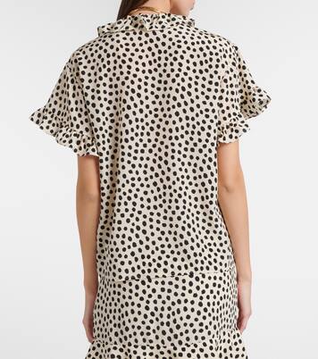 Polka-dot silk crêpe de chine top | Chloé