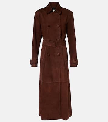 Tate suede trench coat | Nour Hammour