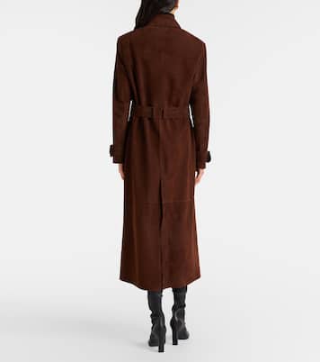 Tate suede trench coat | Nour Hammour