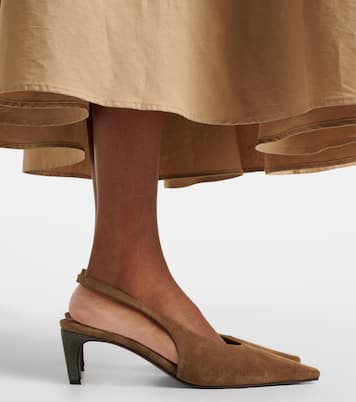 Suede slingback pumps | Brunello Cucinelli