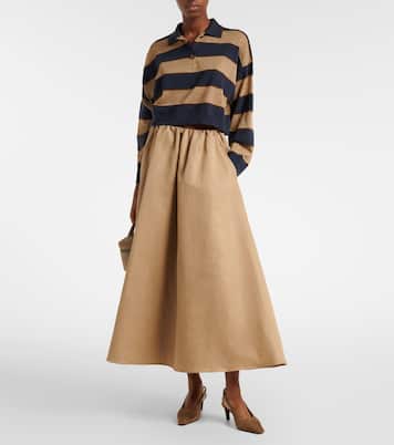 Suede slingback pumps | Brunello Cucinelli