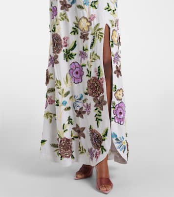 Robe longue Luminous Flounce à ornements | Là Fuori