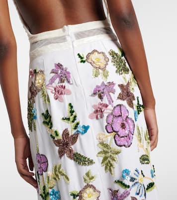 Robe longue Luminous Flounce à ornements | Là Fuori