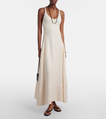 Cotton tweed maxi dress | Toteme