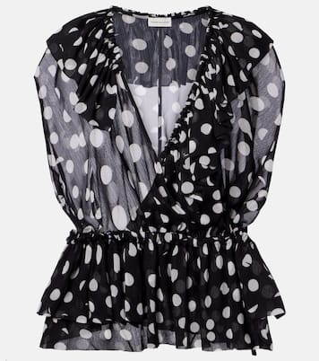 Polka-dot ruffled top | Dries Van Noten