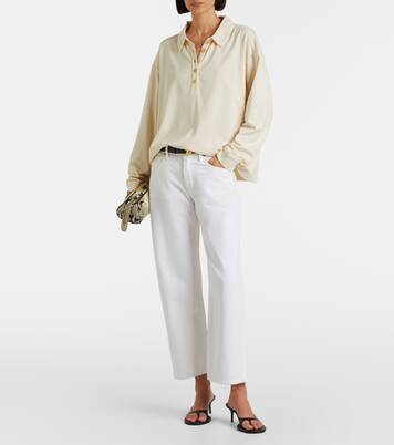 Jamie cropped barrel-leg jeans | Slvrlake