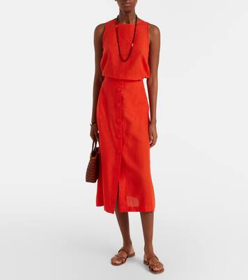 Amusante linen midi skirt | Eres