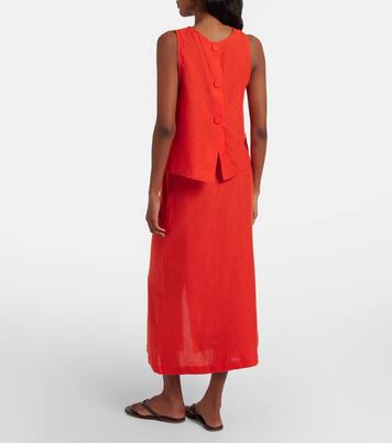 Amusante linen midi skirt | Eres
