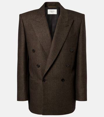 Blazer aus Wolle mit Fischgrätmuster | Saint Laurent