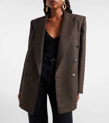 Blazer aus Wolle mit Fischgrätmuster | Saint Laurent