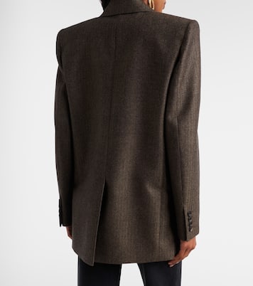 Blazer aus Wolle mit Fischgrätmuster | Saint Laurent