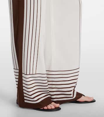 Destino striped silk wide-leg pants | SIR