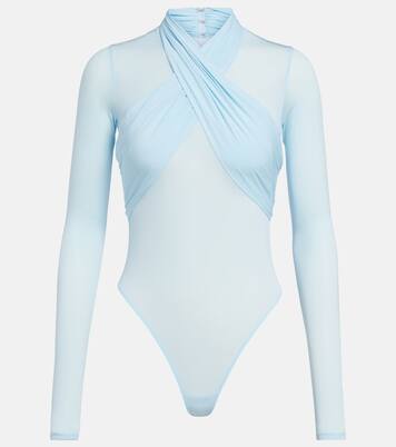 Draped sheer bodysuit | Wardrobe.NYC