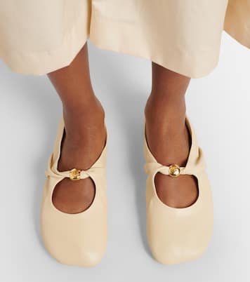 Mary-Jane-Ballerinas Pebble Soft aus Leder | Loewe