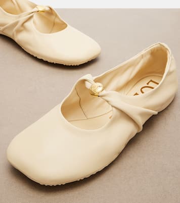 Mary-Jane-Ballerinas Pebble Soft aus Leder | Loewe