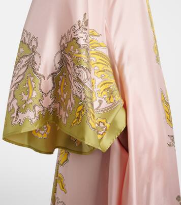 Magnifico floral silk twill maxi dress | La DoubleJ