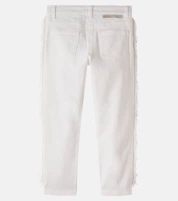 Fringe-trimmed cotton gabardine pants | Stella McCartney Kids