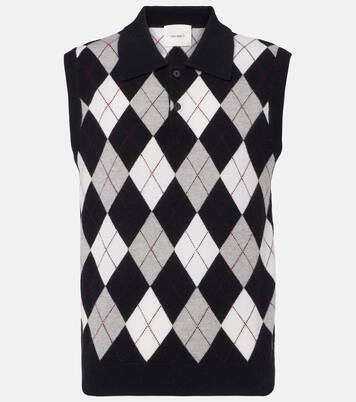 Anwen argyle cashmere sweater vest | Lisa Yang