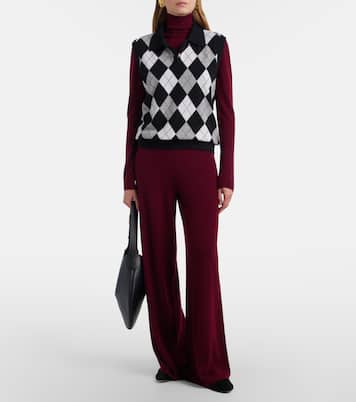 Anwen argyle cashmere sweater vest | Lisa Yang