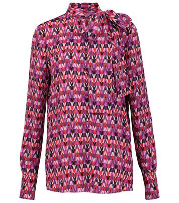 Printed silk crêpe de chine blouse | Valentino
