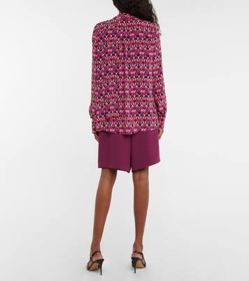 Printed silk crêpe de chine blouse | Valentino