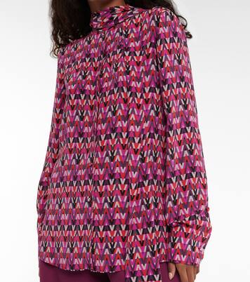 Printed silk crêpe de chine blouse | Valentino