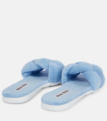 Woven terry slides | Miu Miu