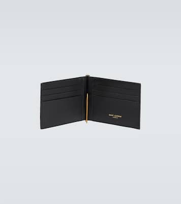 Cassandre croc-effect leather wallet  | Saint Laurent