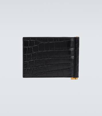 Cassandre croc-effect leather wallet  | Saint Laurent