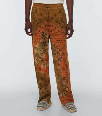Bandana Piquet jacquard cotton pants | Alanui