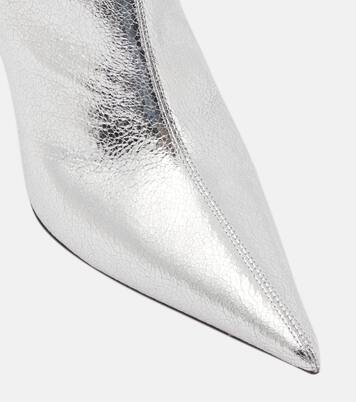 Overknee-Stiefel aus Metallic-Leder | Alexandre Vauthier