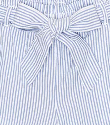 Striped seersucker cotton shorts | Polo Ralph Lauren Kids