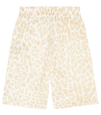 Shorts in cotone con stampa | Balmain Kids