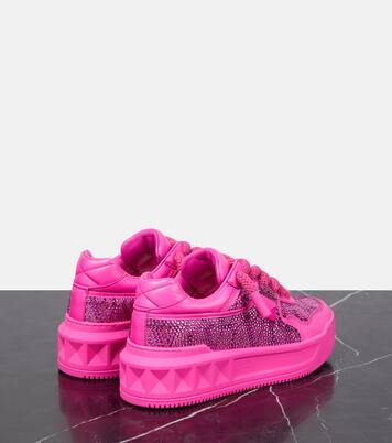 Sneakers One Stud XL Toile Iconographe aus Leder | Valentino Garavani