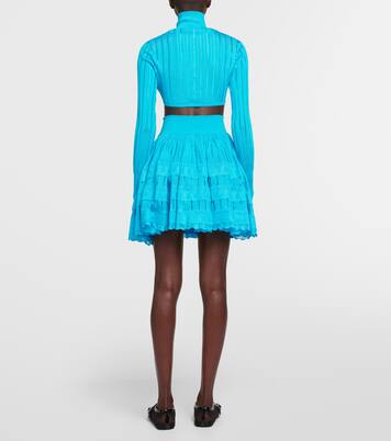 Ribbed-knit cropped cardigan | Alaïa