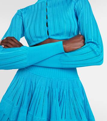 Ribbed-knit cropped cardigan | Alaïa