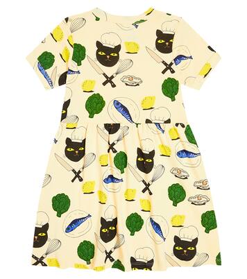 Printed cotton jersey dress | Mini Rodini