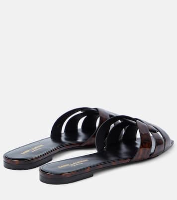 Tribute 05 leopard-print leather flats | Saint Laurent