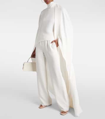 Weite High-Rise-Hose aus Seide | Valentino